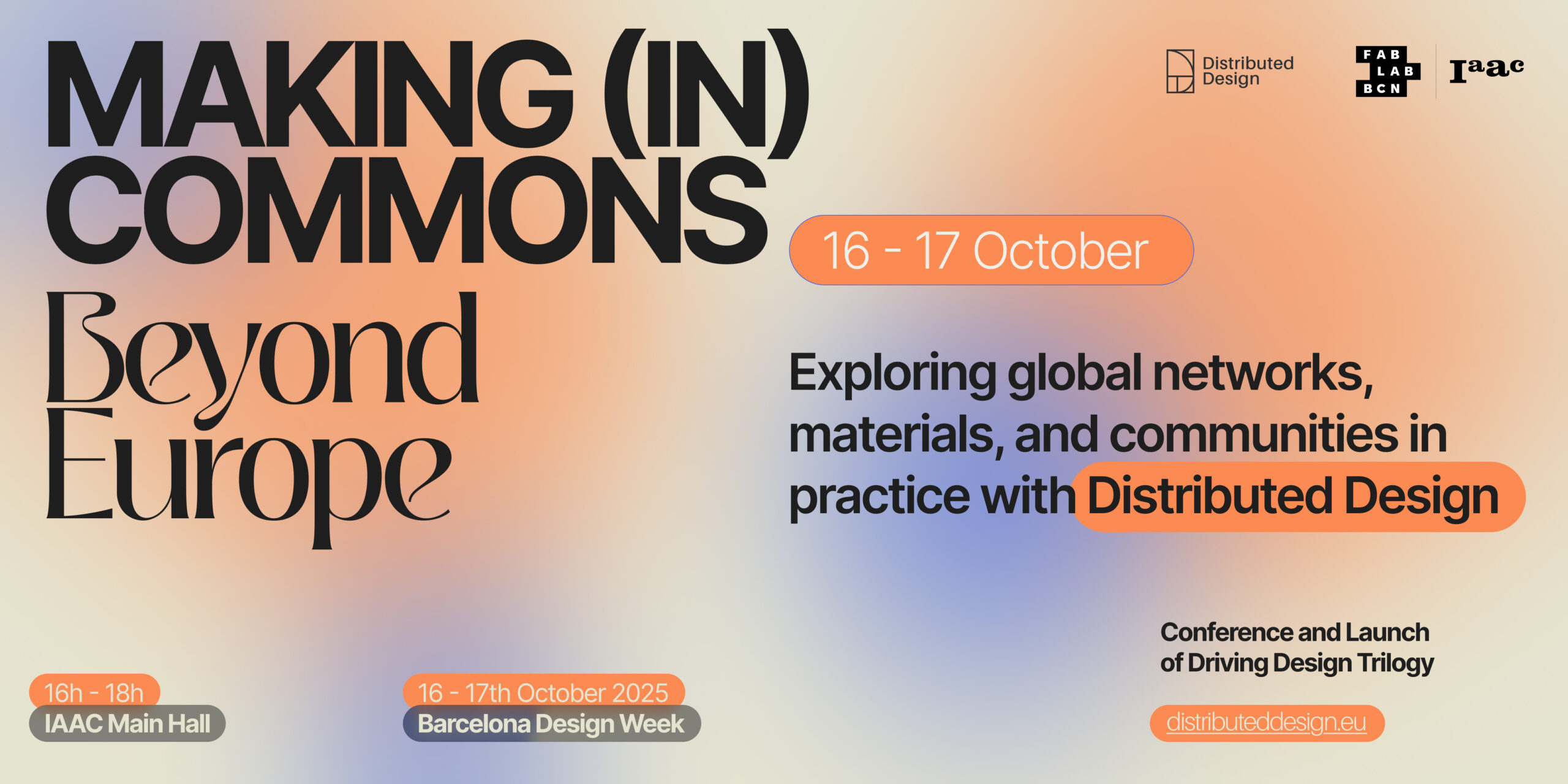 [CONFERENCE] Making (in) Commons - Distributed Design